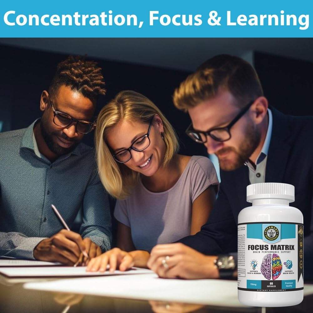 Focus Matrix (1 Bottle) Brain Health Supplement - görsel 6