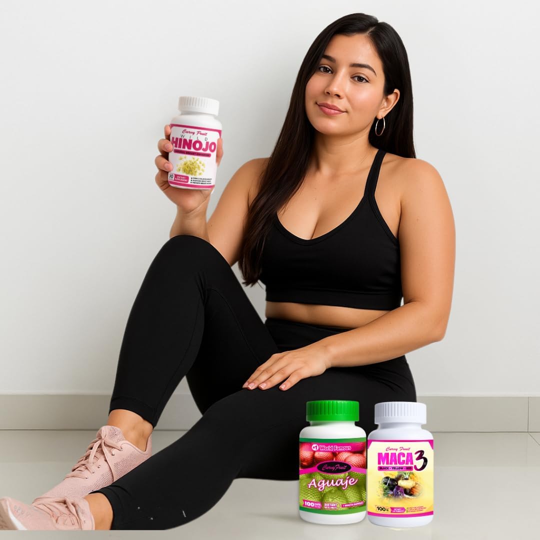 Bigger Bum, Bust & Hips – Aguaje + Maca 3 + Wild Hinojo Capsules – Natural Curve Shaping Supplement – 3 Bottles / One Month Supply - görsel 3