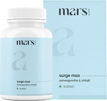 Mars Surgemax Natural Capsules with Shilajit and Safed Musli – 60 Capsules
