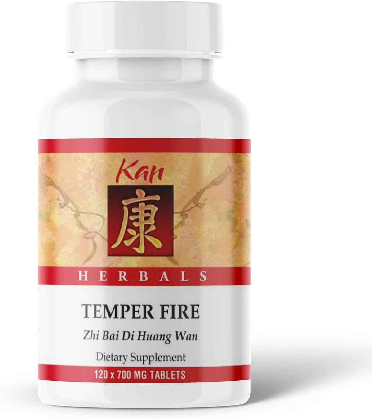 Kan Herb Company Temper Fire – Traditional Herbal Formula with Prepared Rehmannia, Anemarrhena & Phellodendron – Supports Cooling Balance, Moisture Comfort & Grounded Ease – 120 Tablets - görsel 1