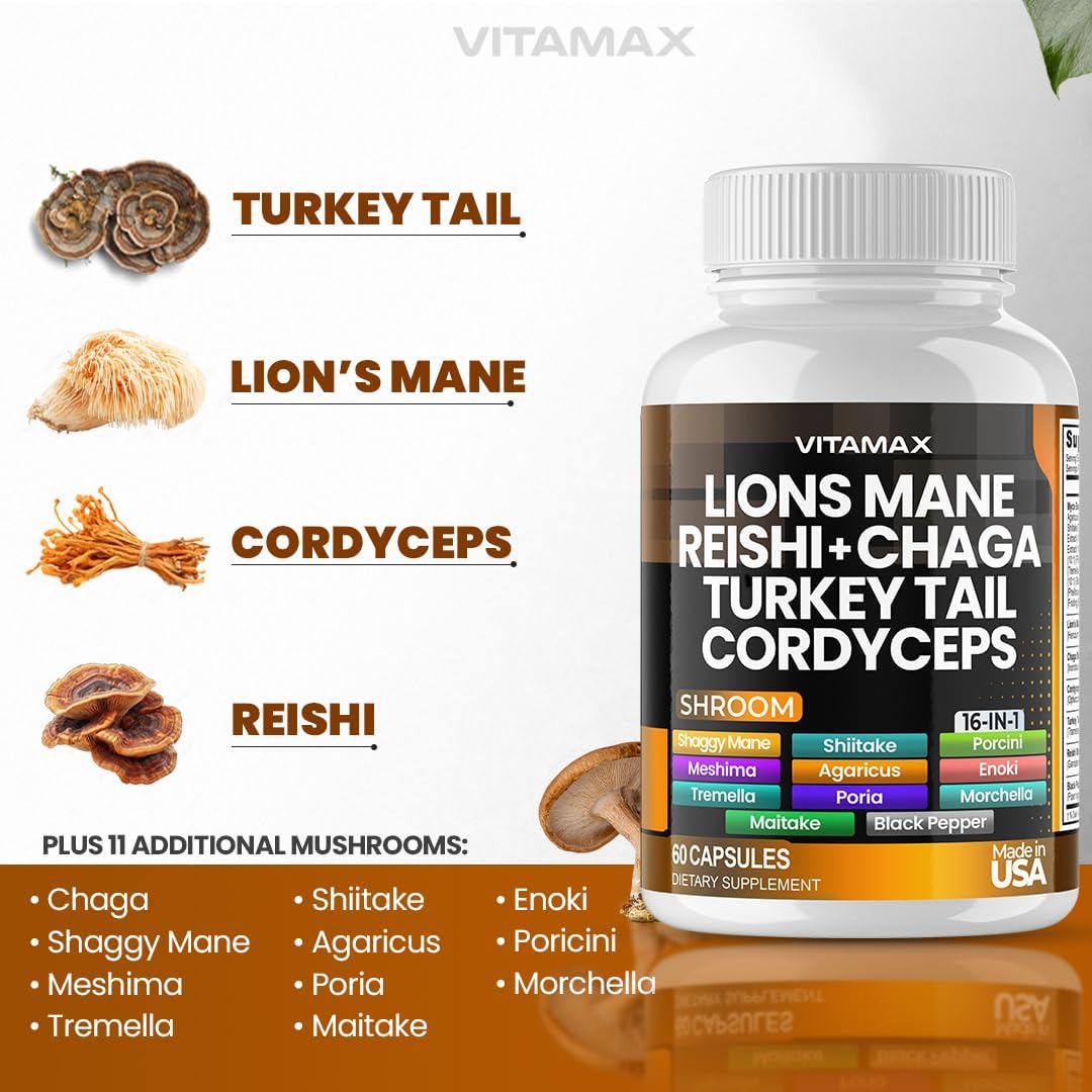 Vitamax MycoBoost Mushroom Blend – Focus and Energy - görsel 2