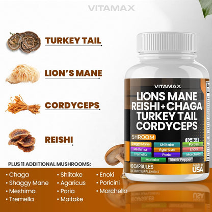 Vitamax MycoBoost Mushroom Blend – Focus and Energy