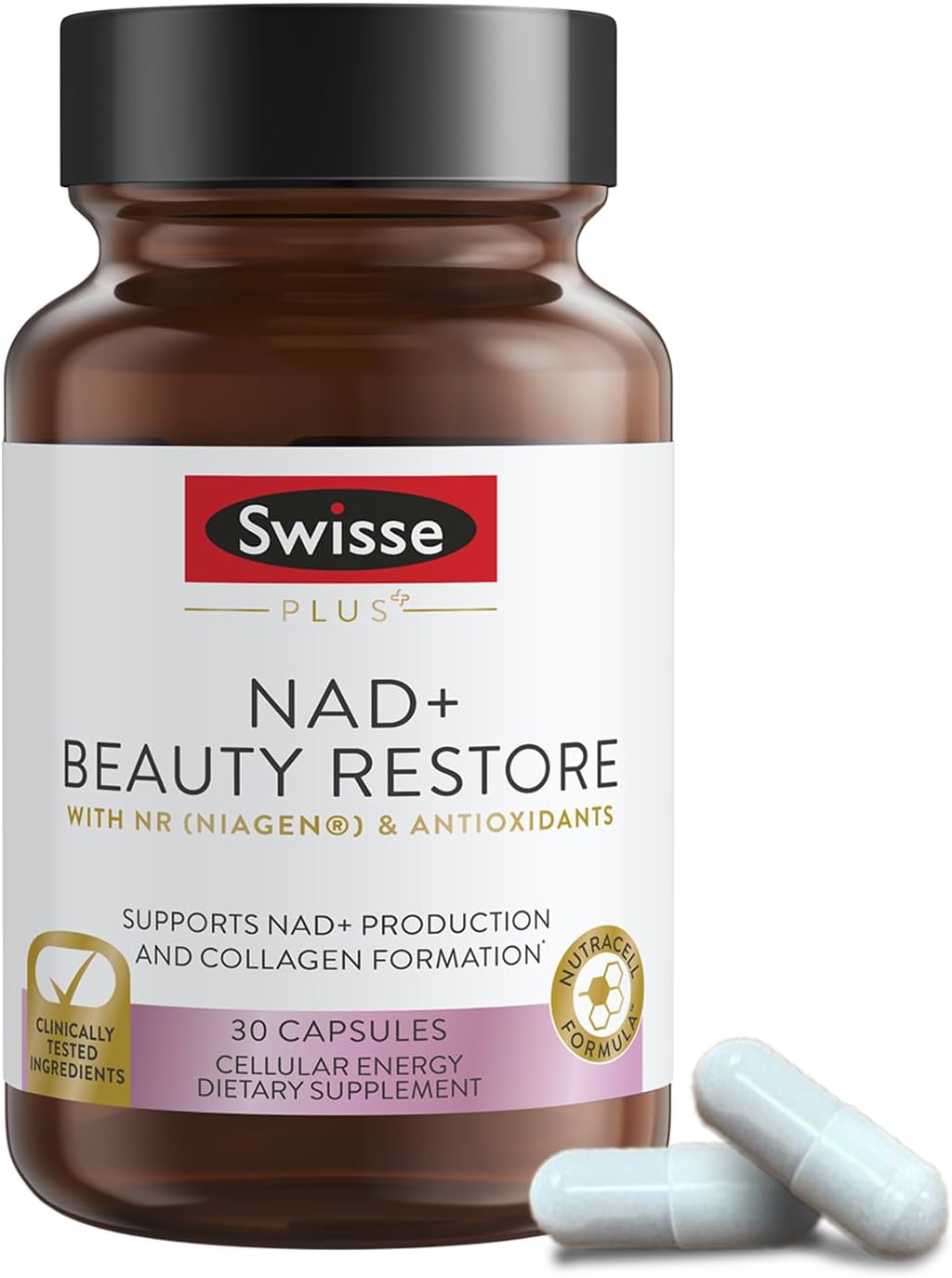 Swisse Plus NAD+ Calm Skin – Clinically Tested NAD+ Supplement for Balanced, Healthy Skin (30 Capsules) - görsel 9