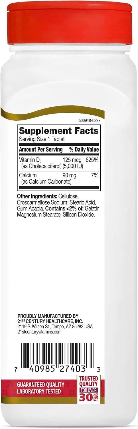 21st Century D3 5000 IU Tablets, 360 Count - görsel 3