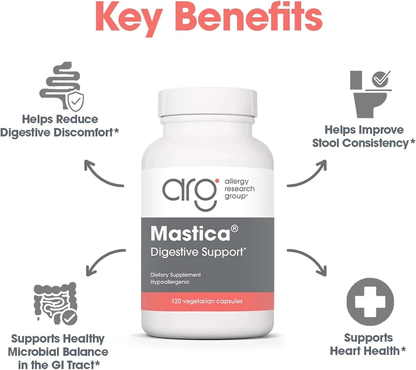 Allergy Research Group ARG Mastica Digestive Support - Chios Mastic Gum Resin - 60 Capsules - görsel 4
