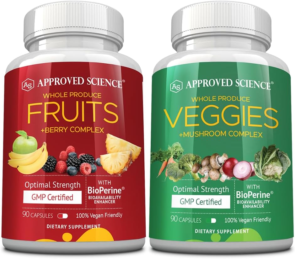 Approved Science Fruit & Veg - 42 Whole Fruit & Veg Supplement - 90 Capsules - görsel 1