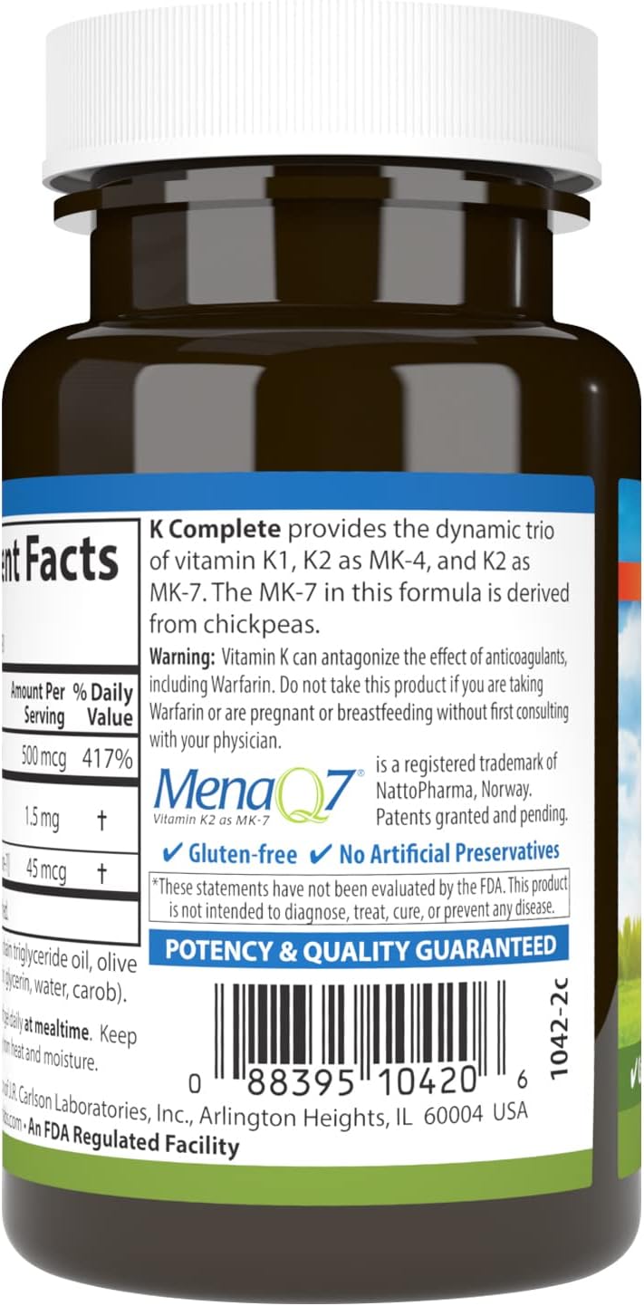 Carlson Labs K Complete Softgels, 90 Count - görsel 3