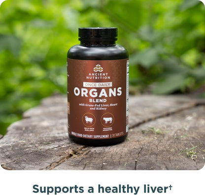 Ancient Nutrition Organ Supplements – Once Daily Grass-Fed and Wild Organ Complex, 30 Capsules