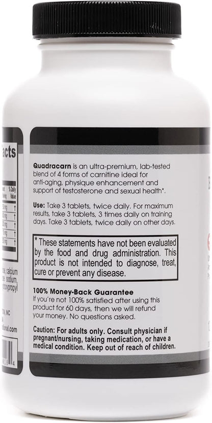 Beverly International Quadracarn 4X-Potency Ultra-Premium Carnitine Blend 120 Tablets