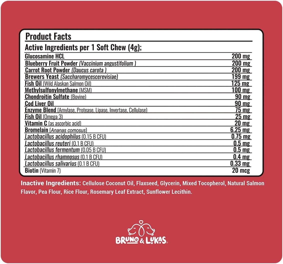 Multivitamin, Probiotics & Allergy Relief Chews for Dogs – 12-in-1 Daily Supplement with Omega-3, Colostrum & Antioxidants – Gut Health, Seasonal Allergy & Itch Support, Immune, Skin & Coat (90 Chews) - görsel 3