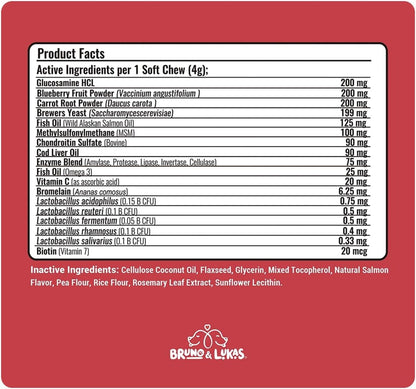 Multivitamin, Probiotics & Allergy Relief Chews for Dogs – 12-in-1 Daily Supplement with Omega-3, Colostrum & Antioxidants – Gut Health, Seasonal Allergy & Itch Support, Immune, Skin & Coat (90 Chews)