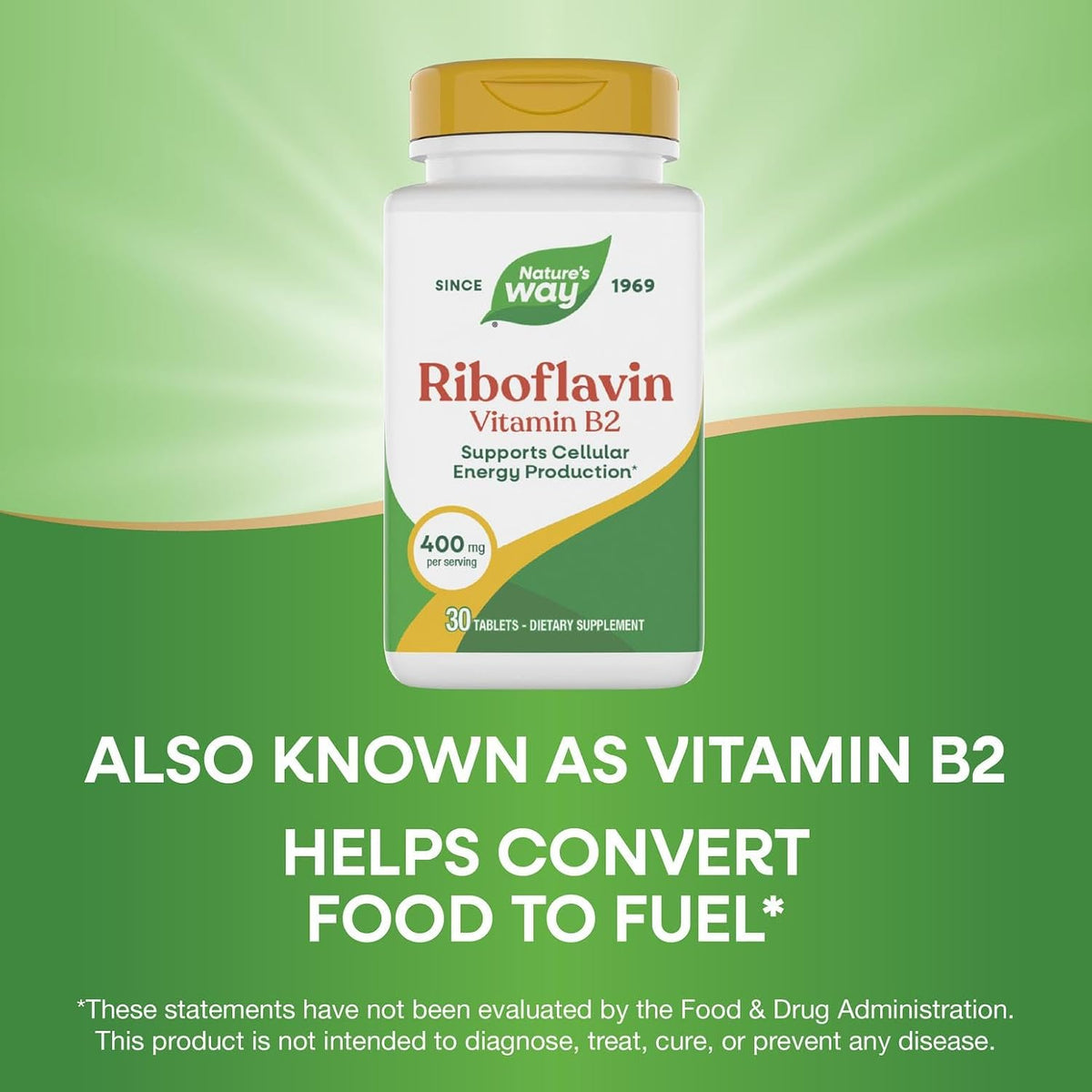 Nature's Way Enzymatic Therapy Riboflavin Vitamin B2, 400 mg - görsel 4