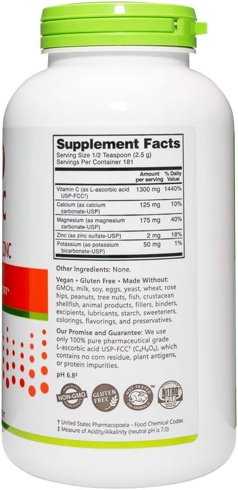 NutriBiotic Hypo-Aller C Powder – Vitamin C & Minerals, 454 g (1300 mg per serving) - görsel 3