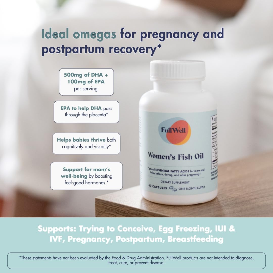 FullWell Women's Prenatal Lemon Essence Essentials - Antenatal Multivitamin & Fish Oil - görsel 6