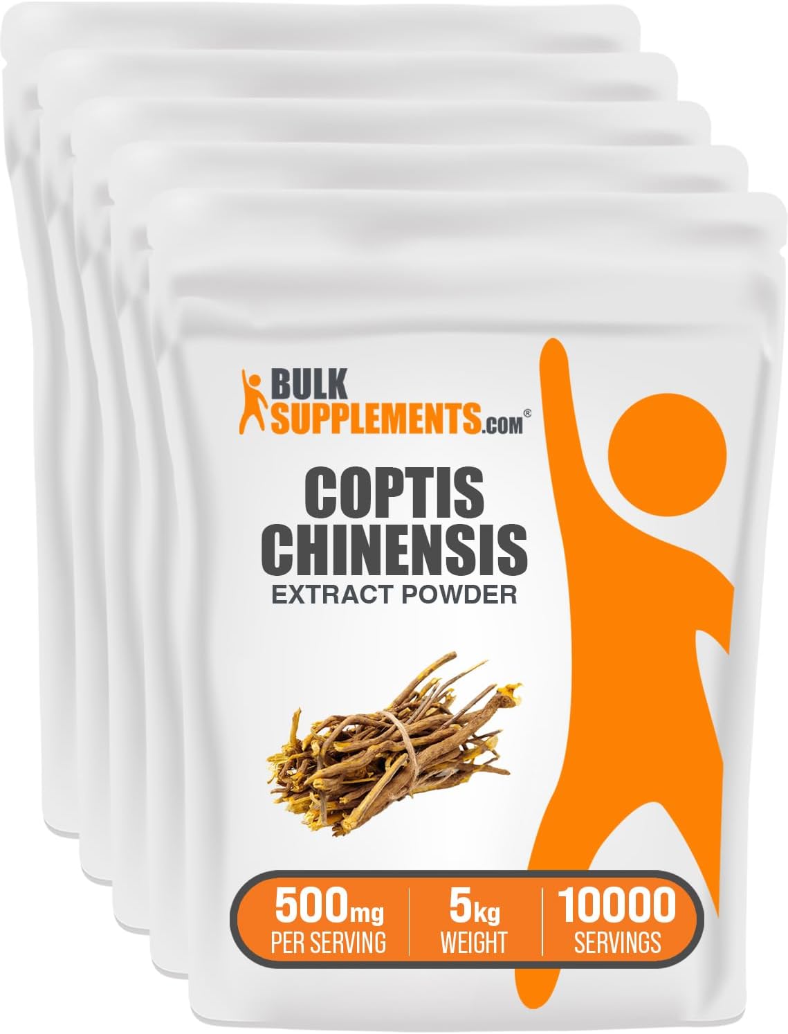 BulkSupplements Coptis Chinensis Extract Powder – Golden Thread Supplement, Herbal Supplement – Vegan & Gluten-free, 500mg per Serving, 1kg (Pack of 5) - görsel 1