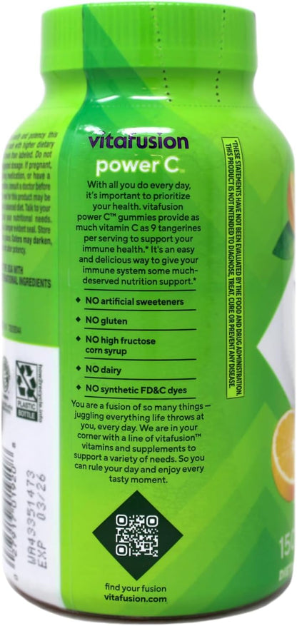 Vitafusion Power C Gummy Vitamins for Adults, 150 Count (Pack of 2)