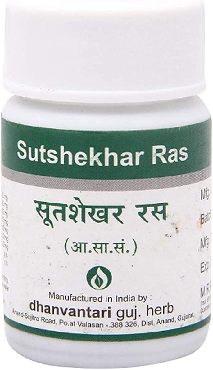 A.K. Dhanvantari Sutshekhar Ras - 60 Tablets (Pack of 2) - görsel 1