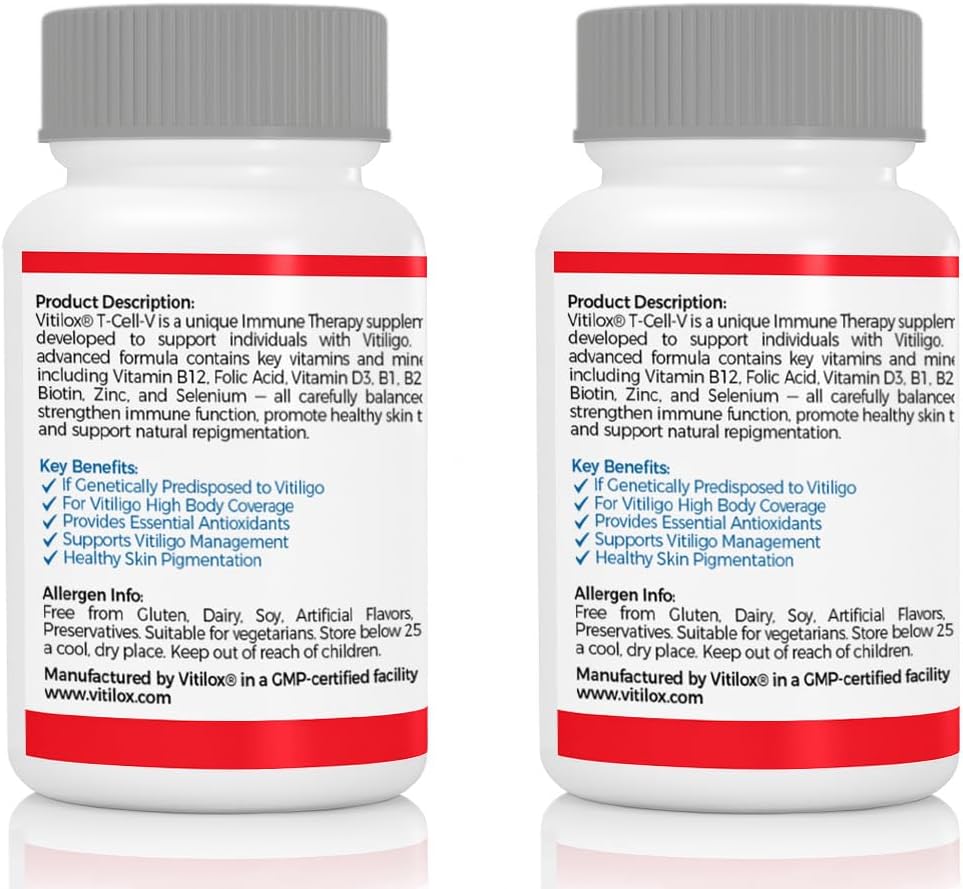 Vitilox Vitiligo T-Cell-V Immune Therapy Capsules – 4 Months Supply - görsel 3