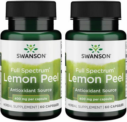 Swanson Full Spectrum Lemon Peel 400 mg 60 Capsules (2 Pack)