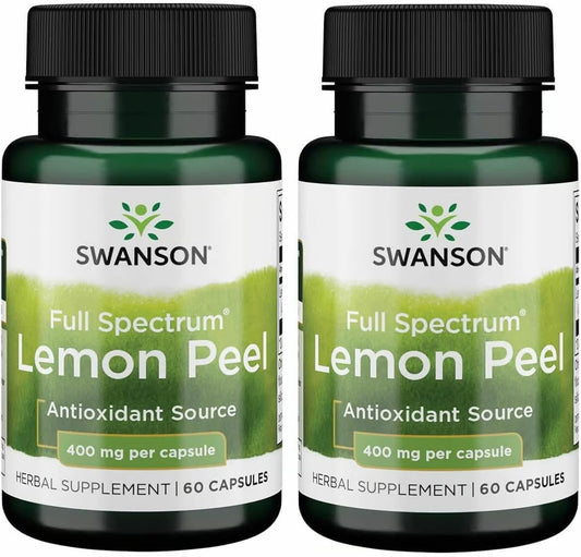 Swanson Full Spectrum Lemon Peel 400 mg 60 Capsules (2 Pack)