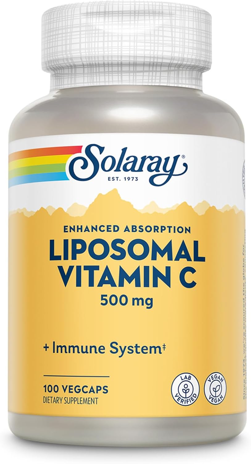 SOLARAY Liposomal Vitamin C 500mg – Enhanced Absorption with Fatty Acids, 100 VegCaps - görsel 1