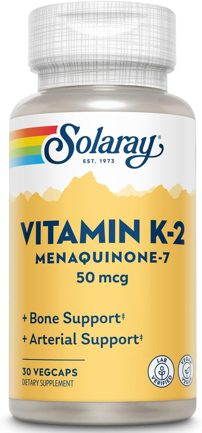 Solaray K2 MK7, 50 mcg, 30 Vegan Capsules