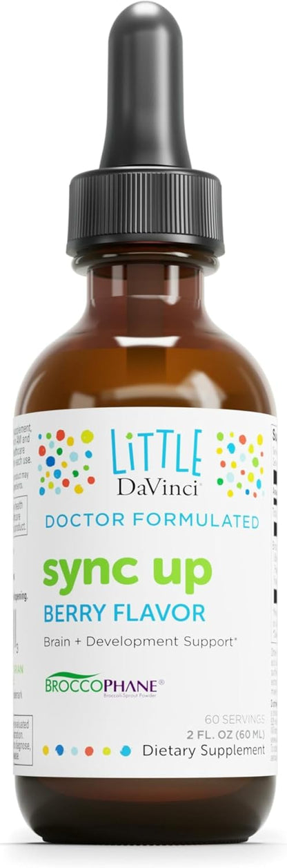 Little Davinci Sync Up - Sulforaphane Liquid Supplement for Children - Berry Flavour - 60 ml (60 Servings)