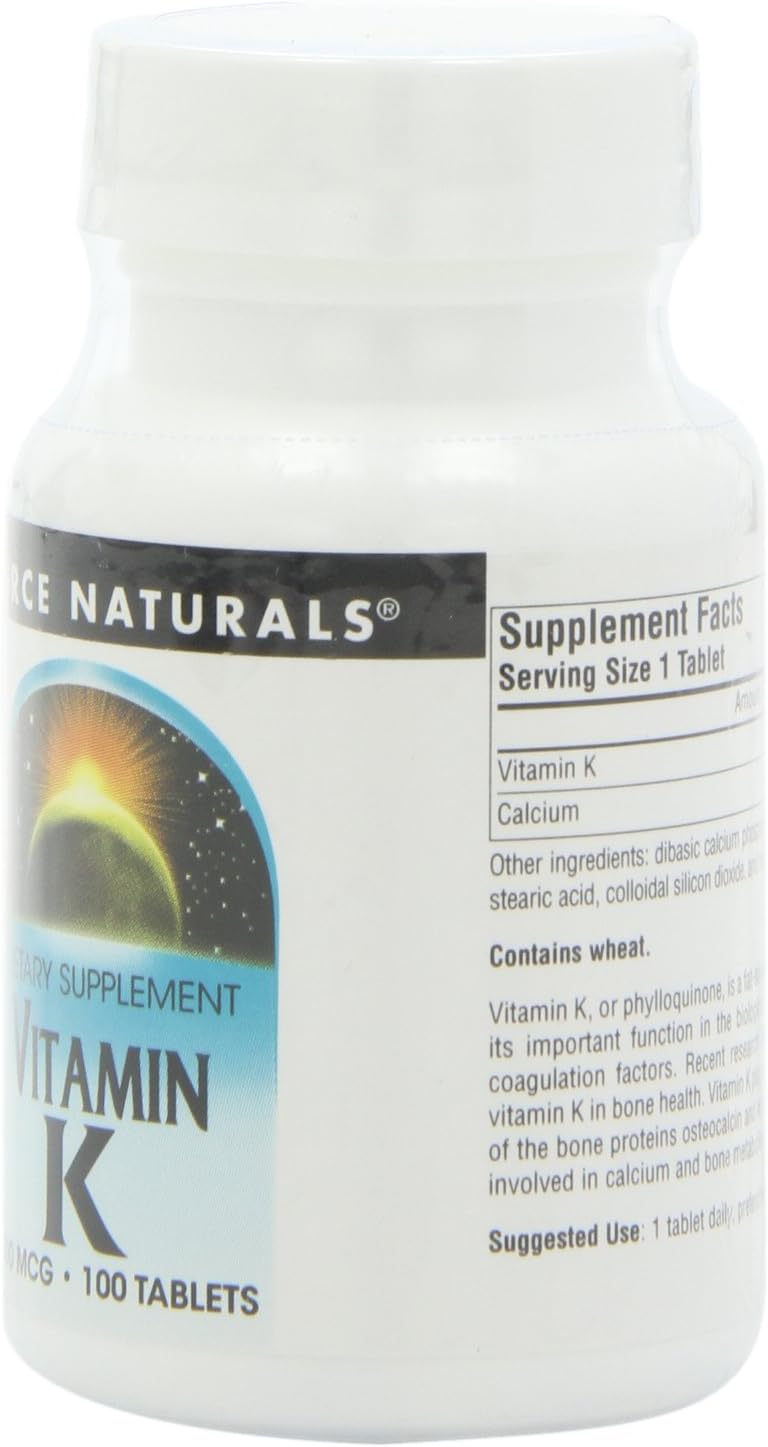 Source Naturals Vitamin K, Supports Normal Bone Health, 100 Tablets - görsel 4