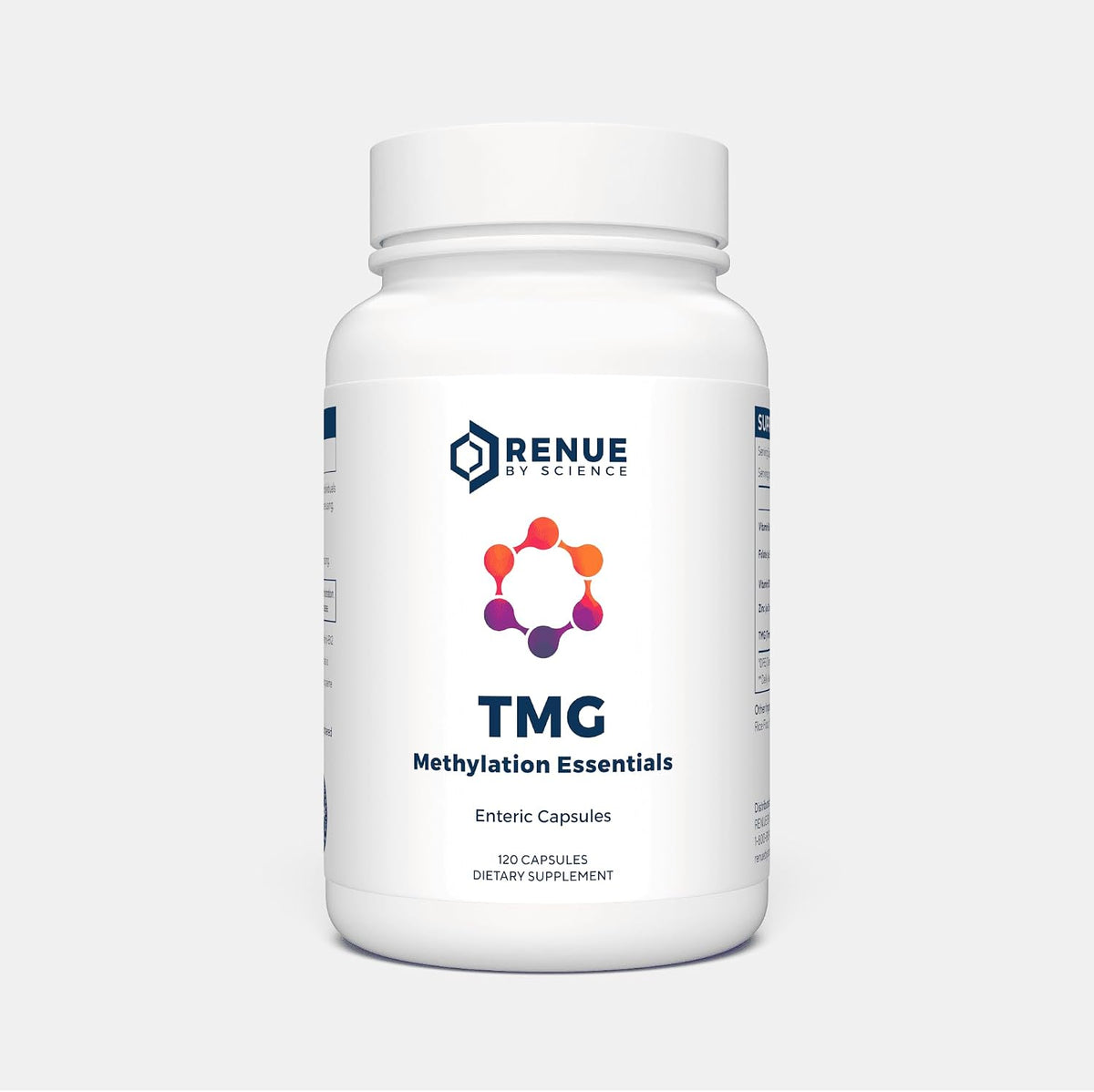 Renue By Science TMG | High Strength TMG Supplement | 120 Trimethylglycine Capsules – 900mg TMG per Serving with Vitamin B12, B6, Folate & Zinc | Made in USA & Third-Party Tested - görsel 5