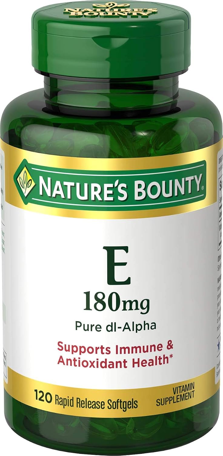 Nature's Bounty E-400 IU Natural Pure D-alpha Vitamin E, 120 Softgels - görsel 1
