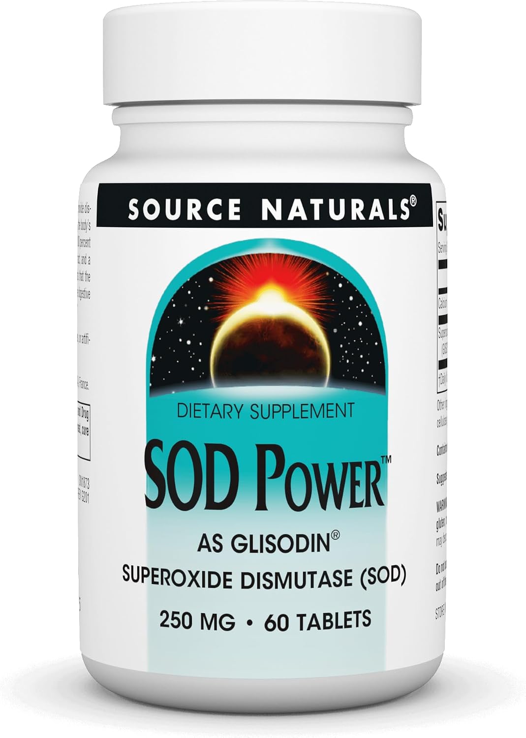 Source Naturals SOD Power - GliSodin Superoxide Dismutase 250mg - 60 Tablets - görsel 1