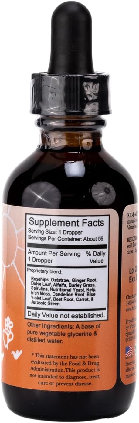 Christopher's Original Formulae Kid-E-Mins Vitamins & Minerals, Natural Orange Flavour, Kids Liquid Multivitamin, 2 fl oz - görsel 2