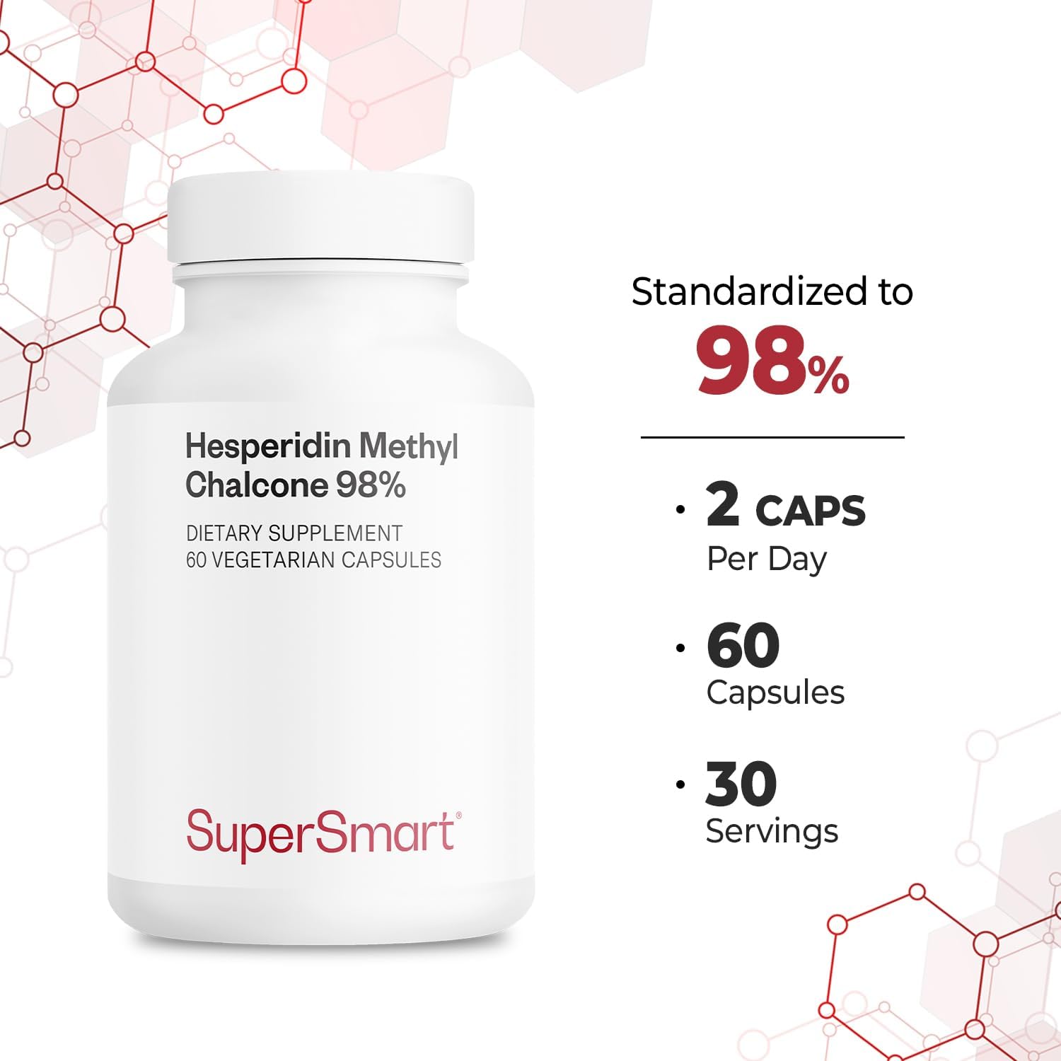 Supersmart Hesperidin Methyl Chalcone – 1000 mg daily – Blood Circulation Support – 60 Vegetarian Capsules - görsel 5