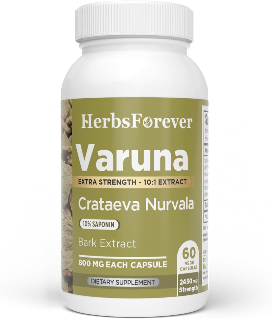 Varuna Nurvala Extract Capsules – Vegan & Gluten-free Bladder & Kidney Support, 800 mg (60 Capsules) - görsel 1