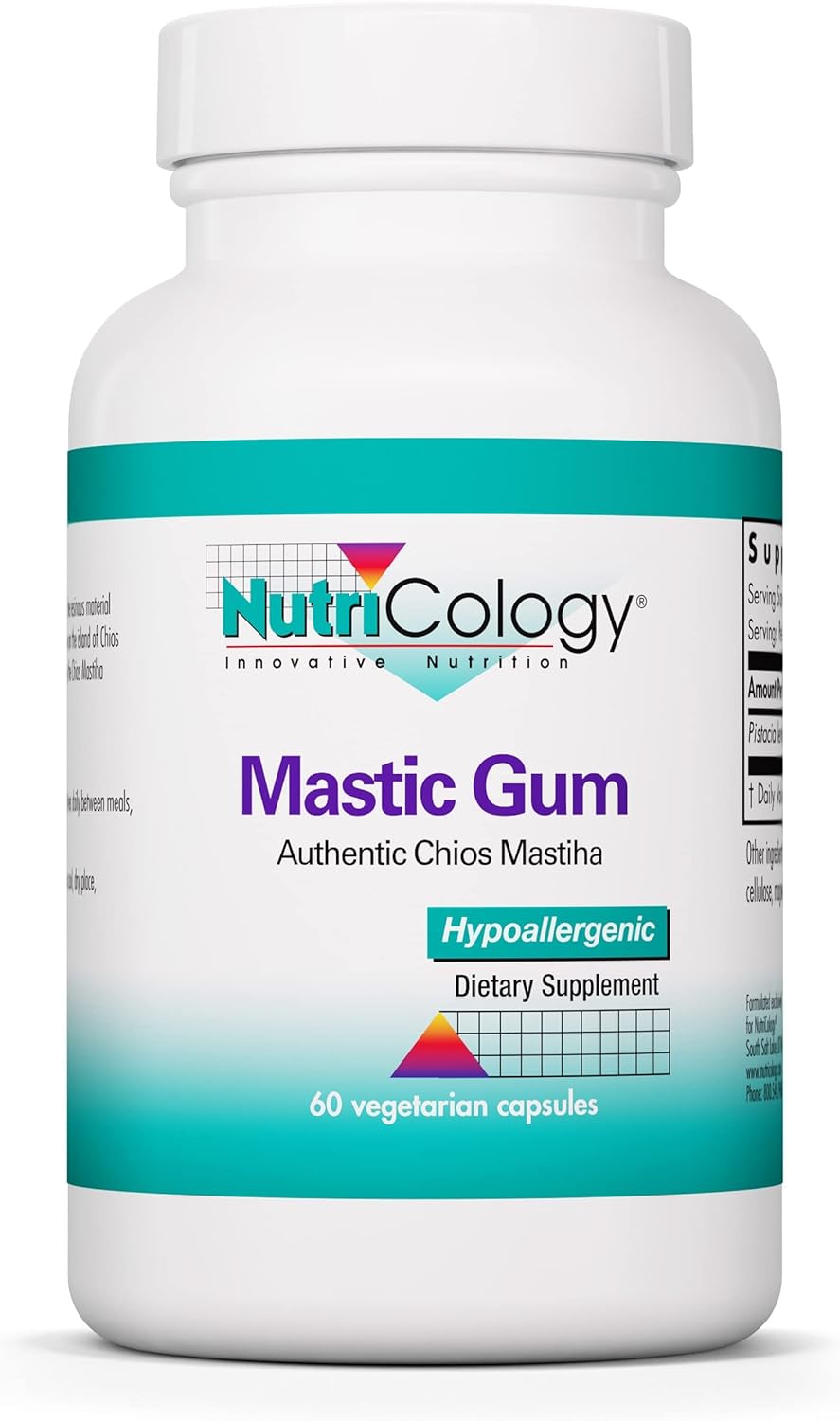 Allergy Research Group NutriCology Mastic Gum - Digestive Support - 1000 mg Chios Mastic Gum per Serving - 60 Capsules - görsel 1
