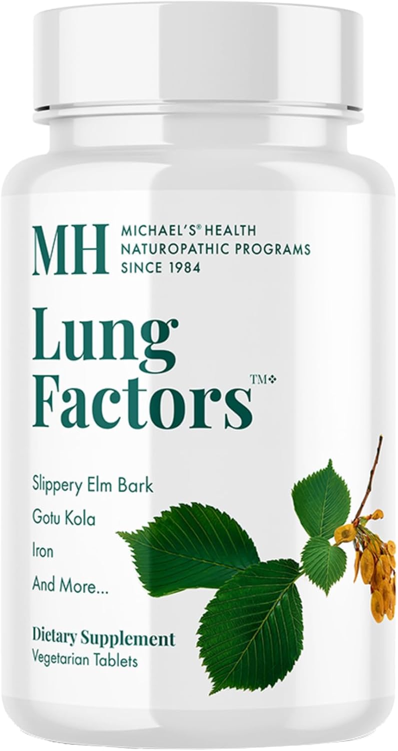 Michael's Health Lung Factors – 60 Vegetarian Tablets – Nutrients for Lung Function - görsel 1