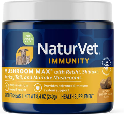 NaturVet Mushroom Max Advanced Immune Support for Dogs