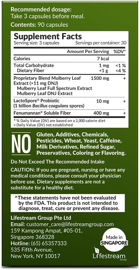 LABO Nutrition Mulbiotic Capsule – Organic Mulberry Leaf Extract with Probiotic & Prebiotic - görsel 4