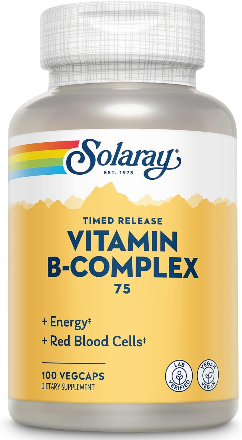 Solaray Vitamin B-Complex 75mg Timed-Release 100 Capsules - görsel 1