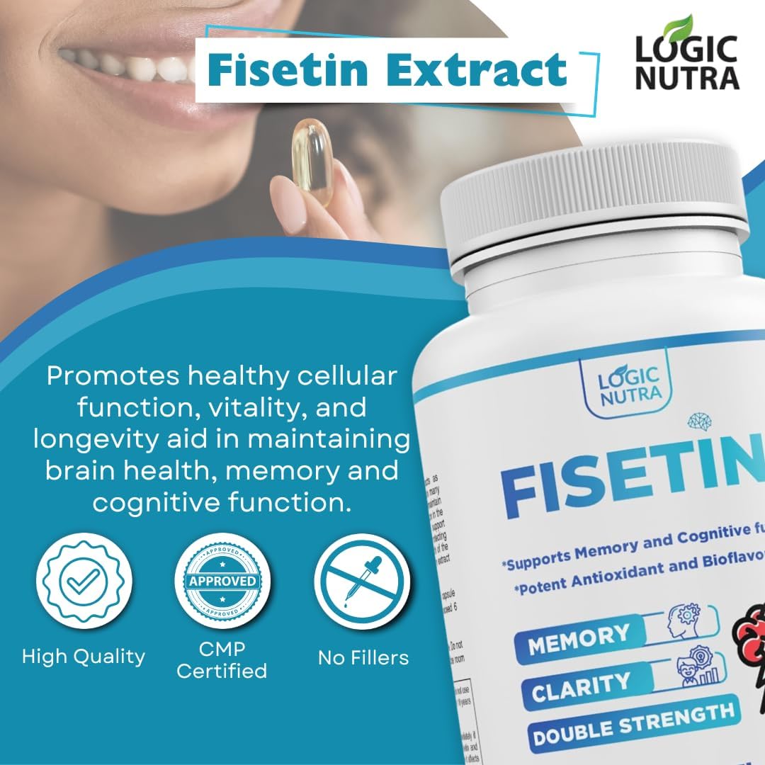 Logic Nutra Fisetin Double Strength - 200 mg - 60 Capsules - görsel 8