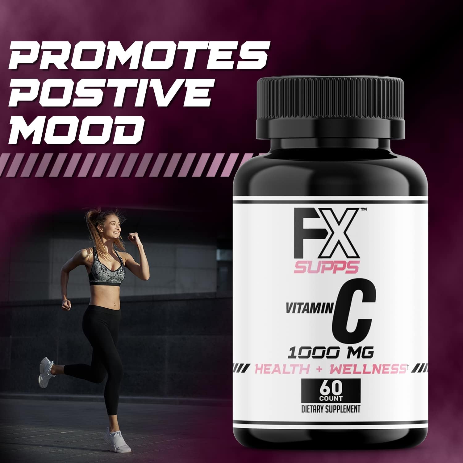 FXSUPPS Vitamin C 1000 mg - 100 Capsules, Vegan-Friendly - görsel 5