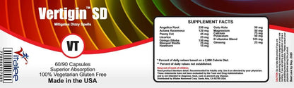 Vertigin SD - Vertigo Food Supplement (60 Tablets)