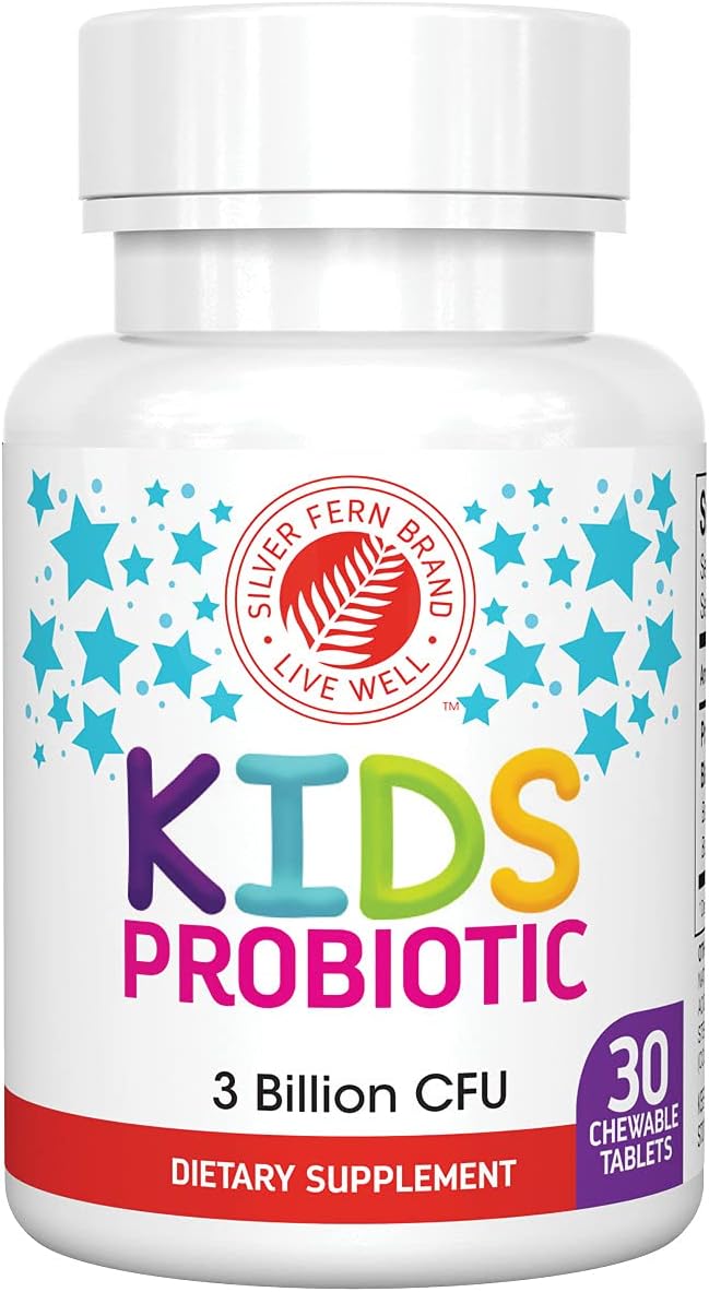 Silver Fern Kids Ultimate Probiotic - 30 Chewable Tablets - Berry Flavour - Digestive Health & Natural Defences - görsel 1