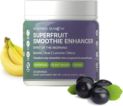 Healthful Seasons Superfood Smoothie Mix with Açaí Berries, Lucuma, Maca Root and Banana