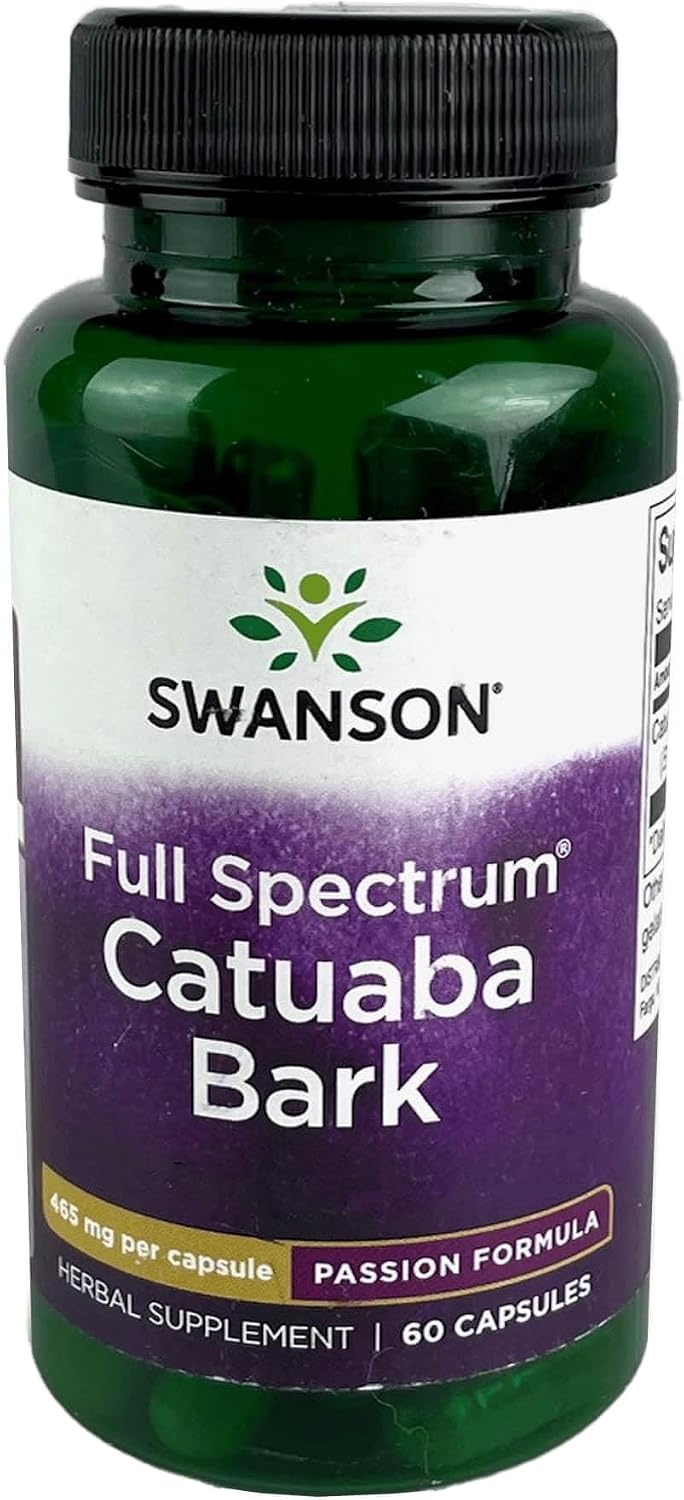 Swanson Catuaba Bark - Herbal Supplement for Endurance & Stamina - 60 Capsules, 465 mg - görsel 1