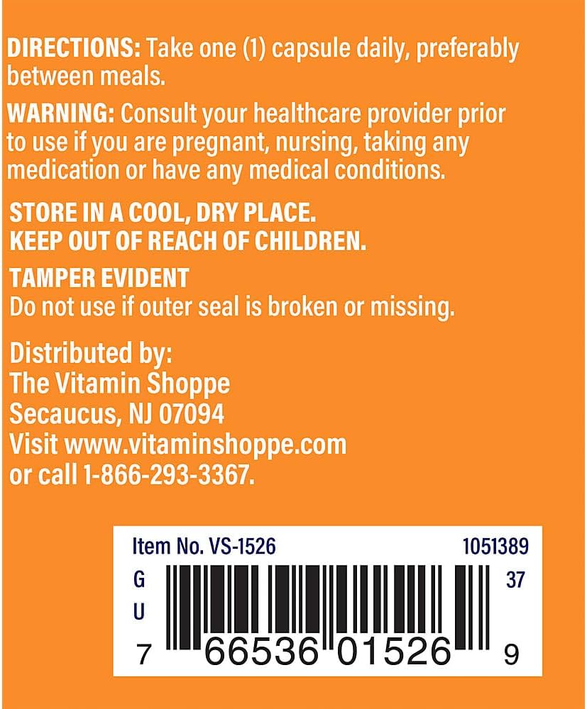The Vitamin Shoppe Acetyl-L-Carnitine 500mg – Supports Healthy Brain & Memory Function, Contributes to Energy Production – Carnipure™ Offers Purest Form of L-Carnitine (60 Capsules) - görsel 3