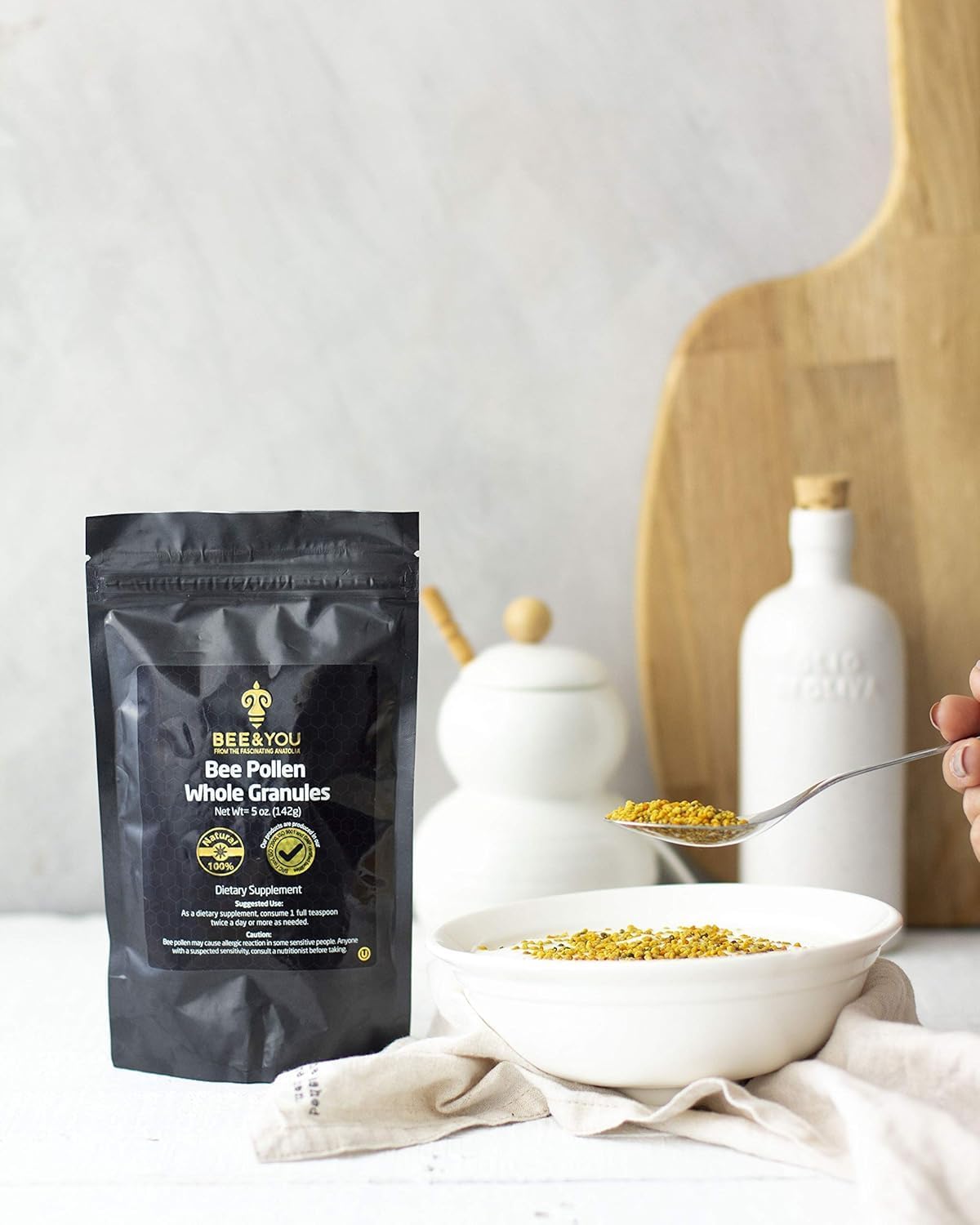 BEE and You Bee Pollen Granules, 142 g - 100% Pure Natural Supplement - görsel 9