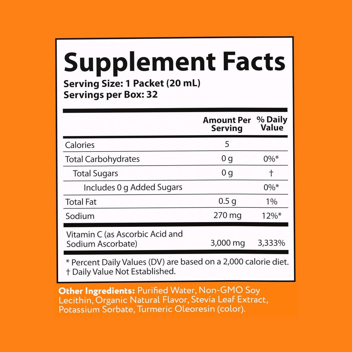 Vida Lifescience Aurora Nutrascience Mega-Liposomal Vitamin C, 3000mg 32 Sachets (15 ml) Box - görsel 1