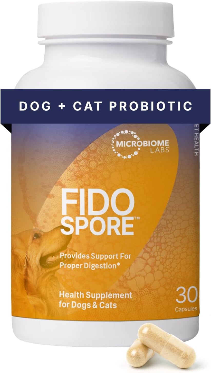 Microbiome Labs Fidospore Dog Probiotics – Spore-Forming Digestive & Immune Support (30 Capsules) - görsel 1