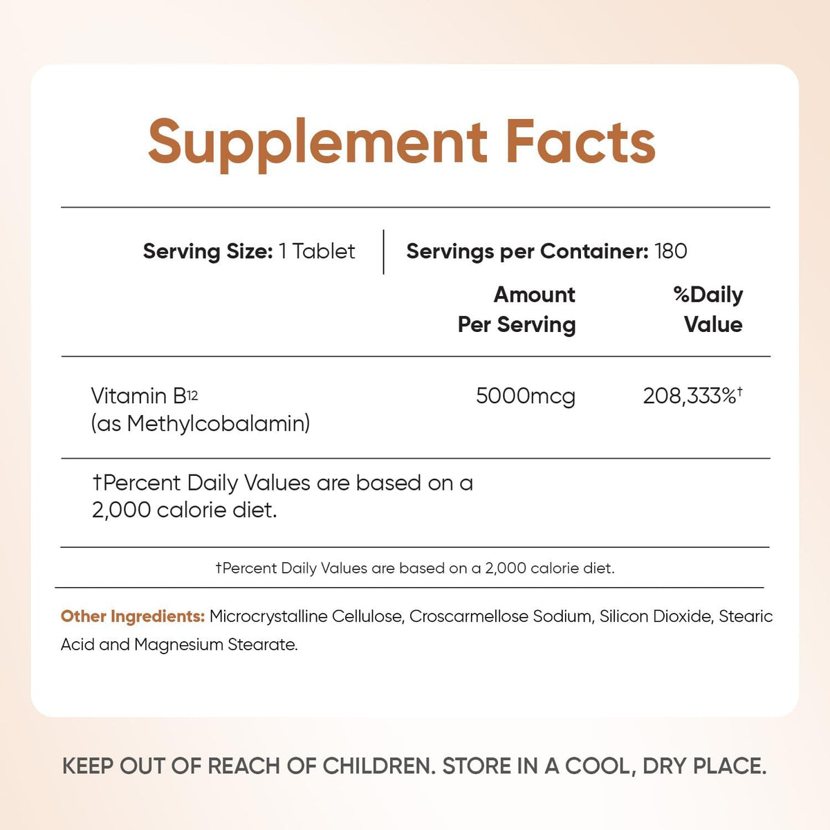 WeightWorld Vitamin B12 5000mcg Methylcobalamin – 180 Tablets (6-Month Supply) - görsel 6